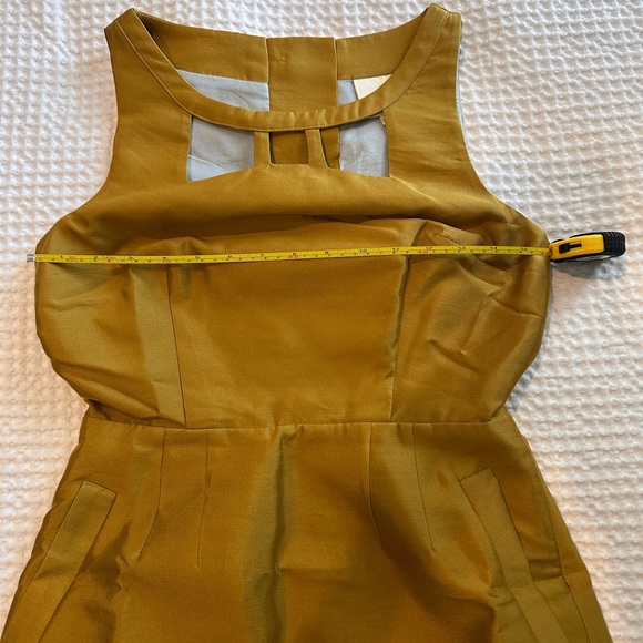 NWOT Anthropologie Maeve Mustard Gold Dress - Picture 7 of 8